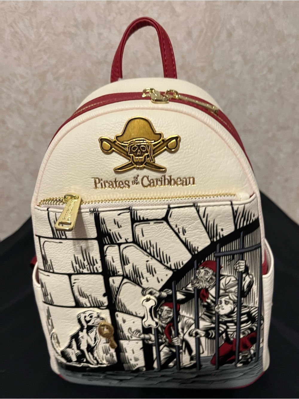 Mini Backpack — White & Red - Picture 2 of 8